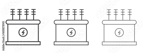 Transformer icon - editable stroke vector illustration