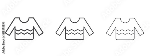 Sweater icon - editable stroke vector illustration