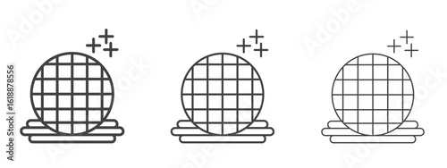 Stroopwafel cookies icon - editable stroke vector illustration