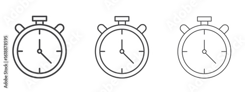 Stop watch icon - editable stroke vector illustration