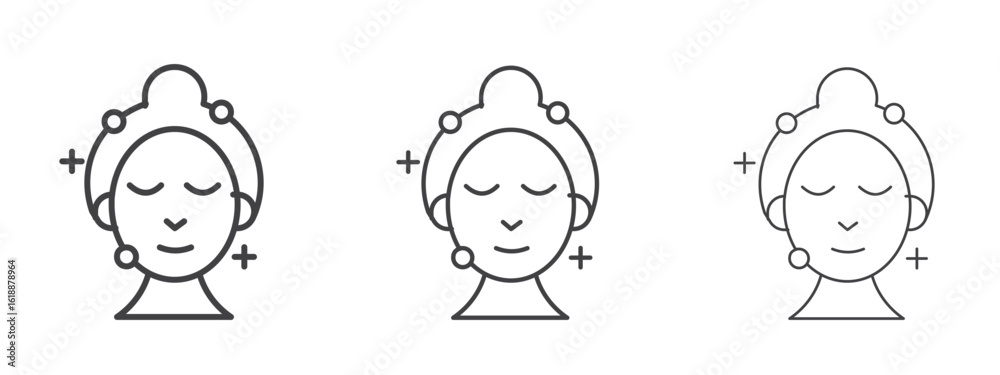 Obraz premium Skincare icon - editable stroke vector illustration