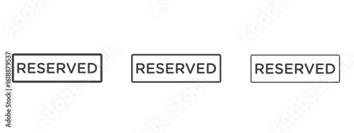 Reserved icon - editable stroke vector illustration