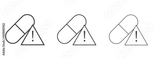 Overdose icon - editable stroke vector illustration