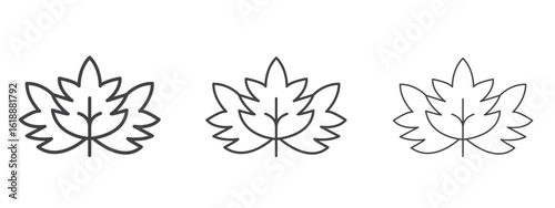 Mint icon - editable stroke vector illustration