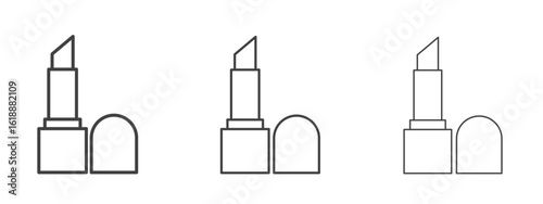 Lipstick icon - editable stroke vector illustration