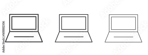 Laptop icon - editable stroke vector illustration