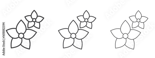 Jasmine icon - editable stroke vector illustration