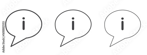 Information icon - editable stroke vector illustration