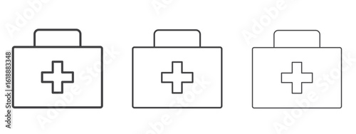 First aid box icon - editable stroke vector illustration