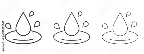 Essentials oil drop icon - editable stroke vector illustration