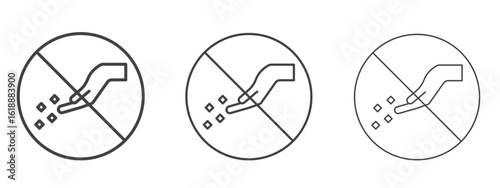 Do not feed the animals signs - editable stroke vector illustration