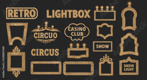 Vintage Showbiz Illuminated Signs and Marquee Frames Collection