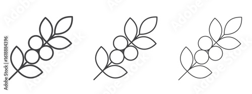 Coffee plant icon - editable stroke vector illustration
