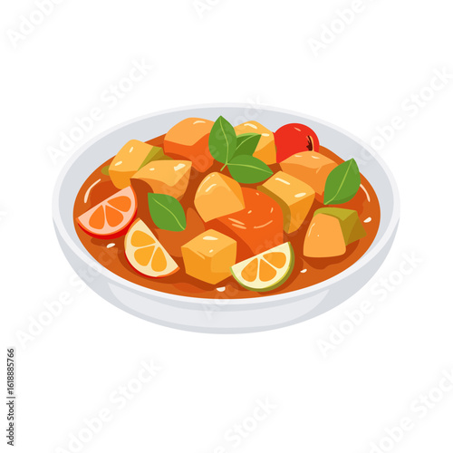 A vibrant and appetizing food in a bowl, fresh ingredients. A delicious meal to enjoy.