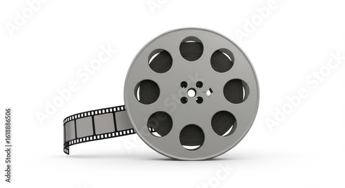 film, película, carrete, cinema, videos, icono, cámara, desprovisto, metal, vector, entretenimiento, ilustración, cinta, 3d, tira de película, a