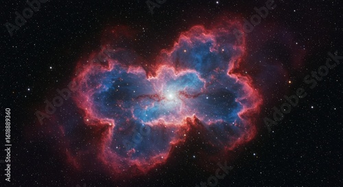 Tableau sur toile Spectacular cosmic butterfly nebula shimmering in the darkness of space