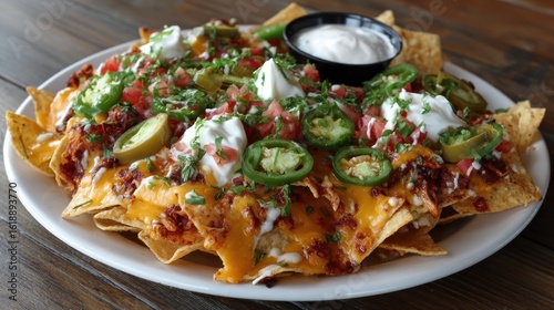 Large plate of nachos