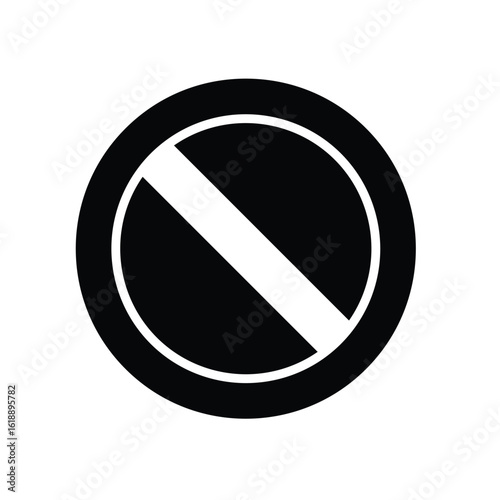Free Download Prohibition Sign with Diagonal Line Symbol on White Background - GFXLoad