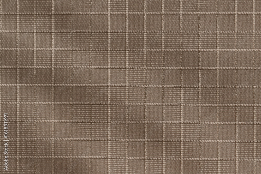Fototapeta premium Macro of Taupe Ripstop Nylon with Subtle Fiber Sheen and Perfect Grid Symmetry