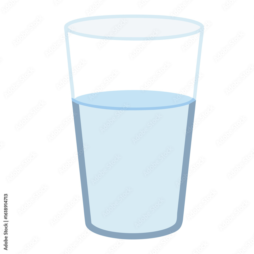 Water Glass Simple Modern Refreshment Clean Drink Illustration Minimalist Water Glass Simple Modern Refreshment Clean Drink Illustration Minimalist