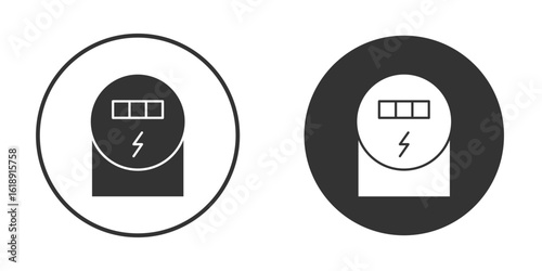 electric meter icon, flat vector simple element illustration from editable concept
