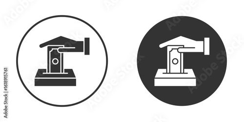 Zakat with money gift icon, flat vector simple element illustration from editable concept