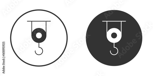 Winch hook icon, flat vector simple element illustration from editable concept