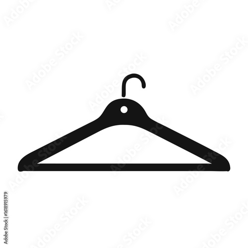 Black Clothes Hanger Vector Simple Fashion Apparel Design