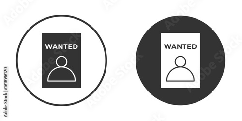 Wanted icon, flat vector simple element illustration from editable concept