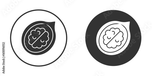 Walnut icon, flat vector simple element illustration from editable concept