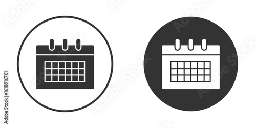 Table calendar icon, flat vector simple element illustration from editable concept