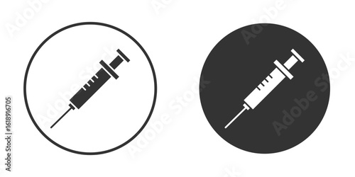 Syringe icon, flat vector simple element illustration from editable concept