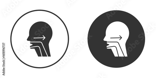 Swallowing reflex icon, flat vector simple element illustration from editable concept