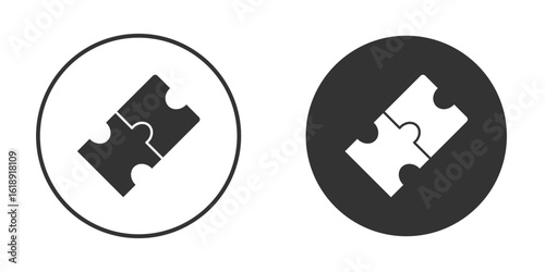 Puzzle icon, flat vector simple element illustration from editable concept