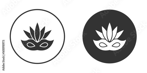 Mask for brazil carnival celebration icon, flat vector simple element illustration from editable concept