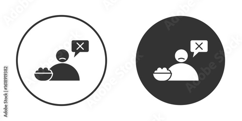 Lack of appsetite icon, flat vector simple element illustration from editable concept