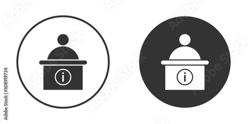 Help desk information icon, flat vector simple element illustration from editable concept