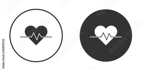 Heartbeat icon, flat vector simple element illustration from editable concept