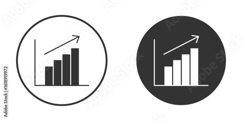 Growing profit icon, flat vector simple element illustration from editable concept