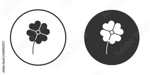 Four leaf clover icon, flat vector simple element illustration from editable concept