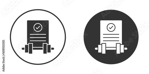 Fitness plan icon, flat vector simple element illustration from editable concept