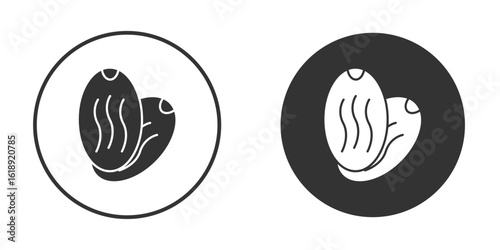 Dry fruit icon, flat vector simple element illustration from editable concept