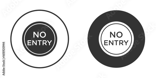 Do not enter signs, flat vector simple element illustration from editable concept