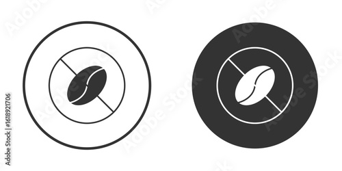 Caffeine free icon, flat vector simple element illustration from editable concept