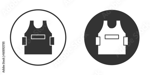 Bulletproof vest icon, flat vector simple element illustration from editable concept