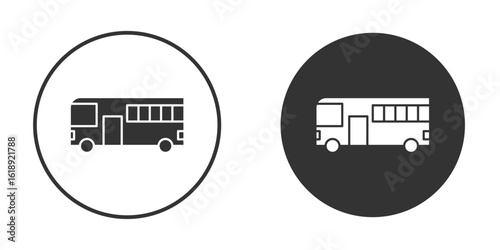 Bus coach icon, flat vector simple element illustration from editable concept