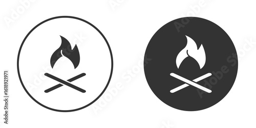 Bonfire icon, flat vector simple element illustration from editable concept