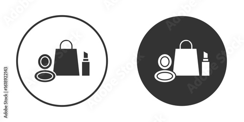 Beauty shopping icon, flat vector simple element illustration from editable concept