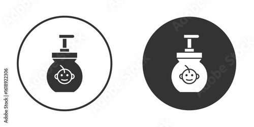 Baby shampoo icon, flat vector simple element illustration from editable concept