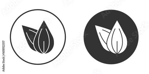Almond icon, flat vector simple element illustration from editable concept